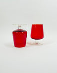 1950s RED BRANDY BALLOON GLASSES