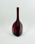1960s HOLMEGAARD DARK RUBY GLASS SPACE AGE BOTTLE VASE