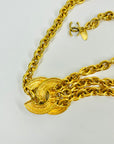 1990s CHANEL MATELASSE GOLD PLATED LOGO BELT