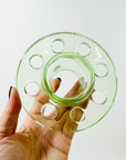 ANTIQUE GREEN DEPRESSION URANIUM GLASS FLOWER FROG