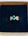 VINTAGE PLATINUM GOLD RING WITH DIAMONDS