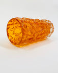WHITEFRIARS ORANGE BARK GLASS VASE