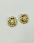 1980s OROTON COSTUME PEARL NECKLACE EARRINGS BROOCH SUITE