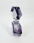 ANTIQUE ART DECO PURPLE NEODYMIUM CRYSTAL PERFUME BOTTLE