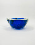 1940s BLUE GREEN COBALT BLUE SOMMERSO URANIUM GLASS GEODE BOWL