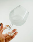 1980s FRANCE DURAND FROSTED CRYSTAL BRANDY BALLOONS
