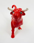 1950s JAPANESE HAND PAINTED CERAMIC RED BULL