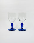 50s BLUE STEM WINE GLASSES