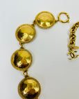 1980s CHANEL ESTRUCAN STYLE LOGO MEDALLION NECKLACE