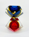 1950s FACETED MURANO COBALT BLUE GOLD GEODE BOWL