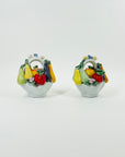1950s ITALIAN PORCELAIN MINI FRUIT BASKET
