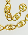 1990s CHANEL MATELASSE GOLD PLATED LOGO BELT