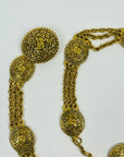 1980s CHANEL CC LOGO LEO LADY ON A LION MEDALLION NECKLACE/BELT