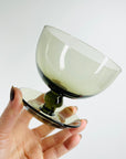 1950s GREY FOOTED COUPE/DESSERT BOWLS