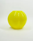 1960s YELLOW LEMON CASED GLASS POSY VASE