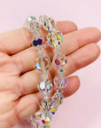 ANTIQUE IRIDESCENT CRYSTAL BEADS NECKLACE