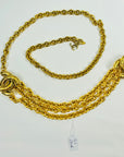 1990s CHANEL MATELASSE GOLD PLATED LOGO BELT
