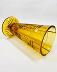 ANTIQUE ART DECO AMBER PRESSED GLASS VASE