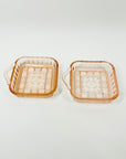 ANTIQUE DEPRESSION PINK PRESSED GLASS PLATE/BOWL/DINNER SERVICE