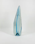 1980s MURANO BLUE LATTICINO ART GLASS SCULPTURE/PAPERWEIGHT