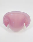 1950s PINK MURANO OPALINE GLASS SHELL BOWL