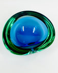 1950s GREEN BLUE MURANO SOMMERSO GLASS BOWL/ASHTRAY
