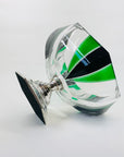 KARL PALDA GREEN BLACK SILVER FOOTED BOWL