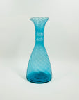 1950s ITALIAN MURANO OPTICAL BLUE GLASS CARAFE
