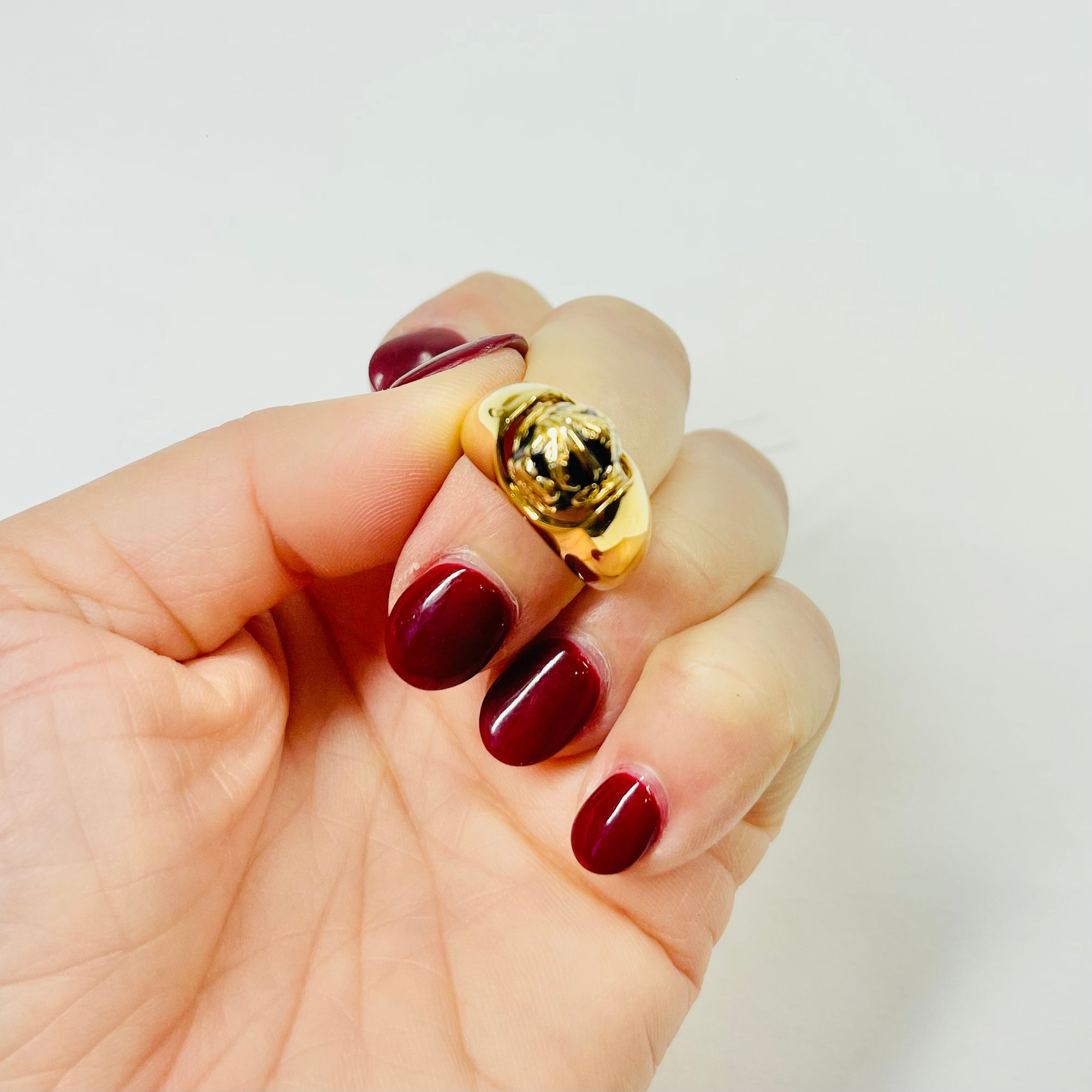 ANTIQUE JAPANESE 14K GOLD SPINNER RING