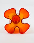 MIDCENTURY SIGNED FINNISH GLASS HANDKERCHIEF POIMU VASE BY INKERI TOIKKA FOR NUUTAJARVI NOTSJO