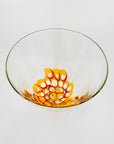 ORANGE ABSTRACT ART GLASS VASE