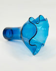 MIDCENTURY SIGNED FINNISH GLASS HANDKERCHIEF POIMU VASE BY INKERI TOIKKA FOR NUUTAJARVI NOTSJO