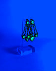 VICTORIAN STYLE URANIUM GLASS EARRINGS