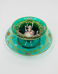 ANTIQUE VENETIAN HAND PAINTED MINI GLASS PLATE/BOWL