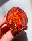 MCM MULTI SPATTER ART GLASS PAPERWEIGHT