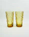 1970s ITALIAN AMBER BARK GLASSES