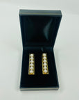 2023 CHANEL PEARL BAR PIERCED EARRINGS