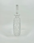 ANTIQUE CUT BOHEMIAN CRYSTAL BANJO DECANTER