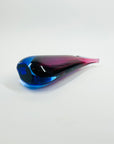 1960s BLUE PURPLE NEODYMIUM MURANO SOMMERSO GLASS FISH TAIL VASE