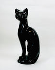 VINTAGE BLACK PORCELAIN CAT