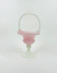 ANTIQUE PINK MURANO OPALINA BASKET