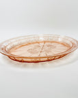 ANTIQUE DEPRESSION PINK PRESSED GLASS PLATE/BOWL/DINNER SERVICE