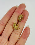 1950s 14K GOLD PANTHER STUD EARRINGS
