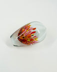 1950s ITALIAN MURANO SPATTER SOMMERSO GLASS MINI SQUAT VASE