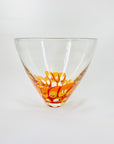 ORANGE ABSTRACT ART GLASS VASE