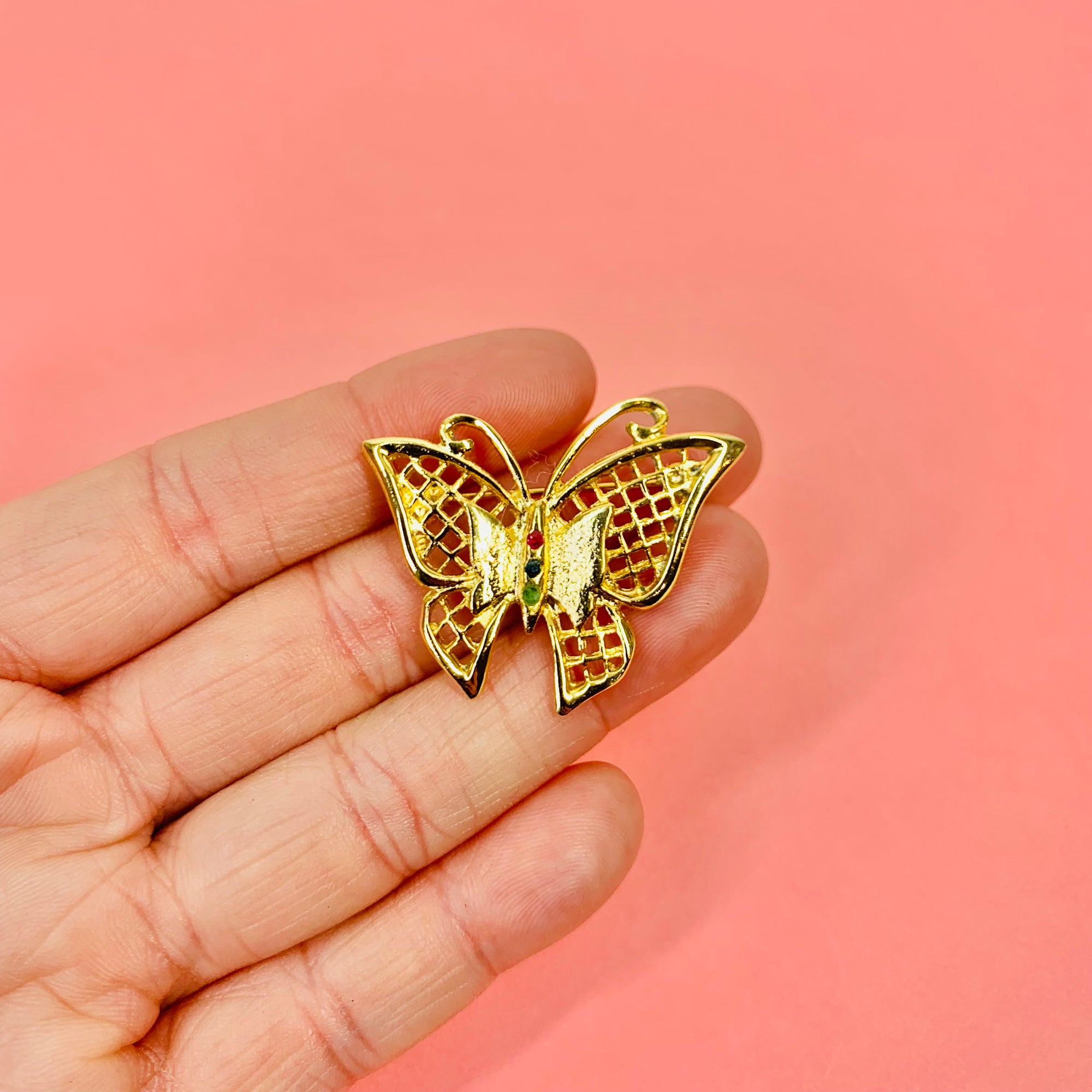 1980s COSTUME BUTTERFLY BROOCH