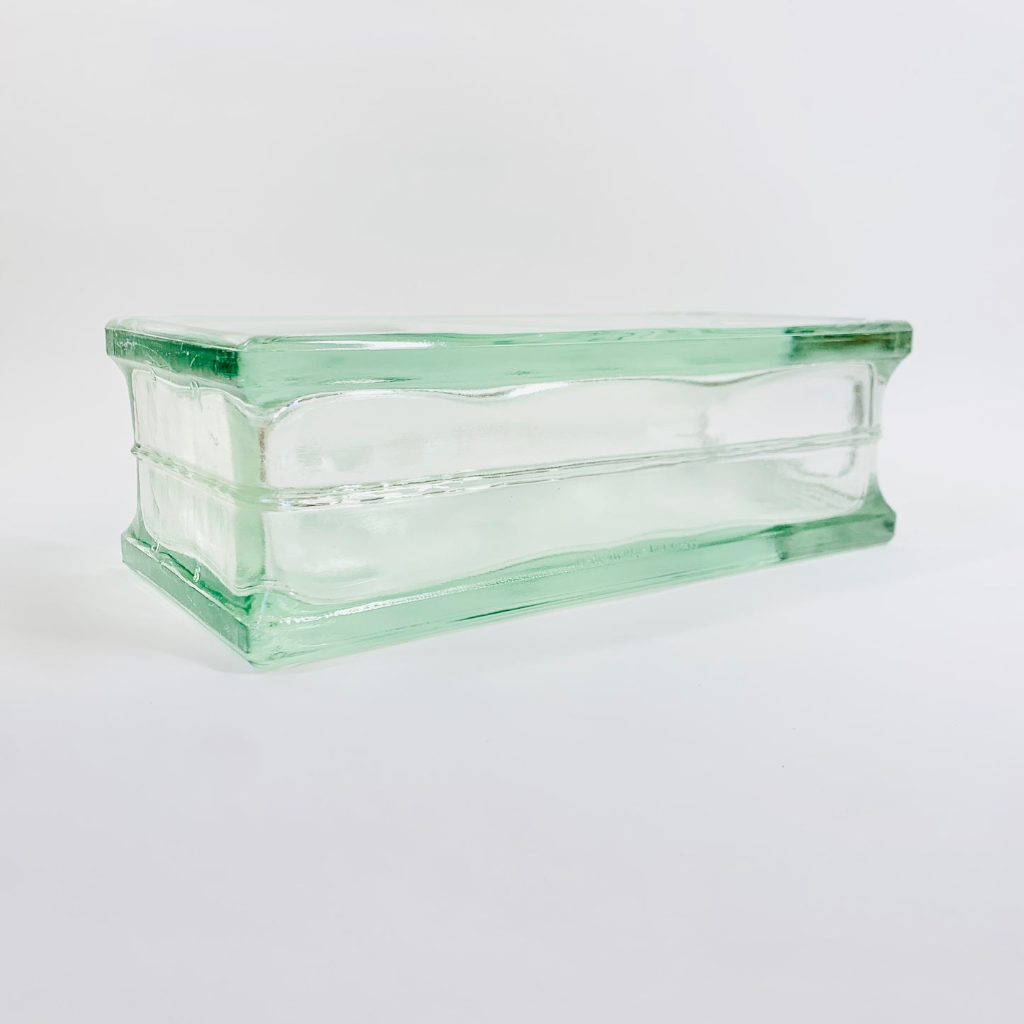 WEST GERMAN GLASS BRICK VASE