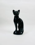 VINTAGE BLACK PORCELAIN CAT