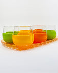 1970s COFFEE CUP SET WITH MATCHING TRAY
