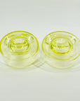 MIDCENTURY FINNISH URANIUM GLASS CAVIAR BOWL BY NANNY STILL FOR RIIHIMAEN LASI
